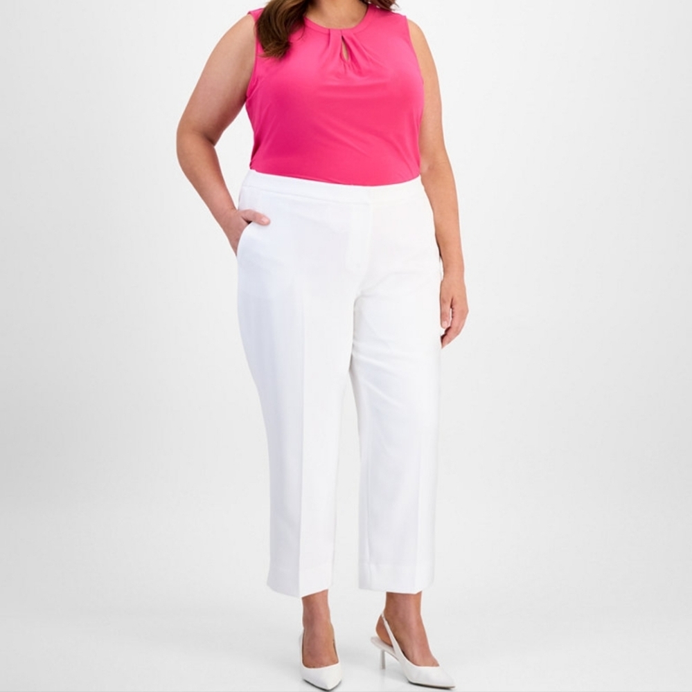 NWT KASPER | $89 Textured Elastic Back Pants - Picture 2 of 4